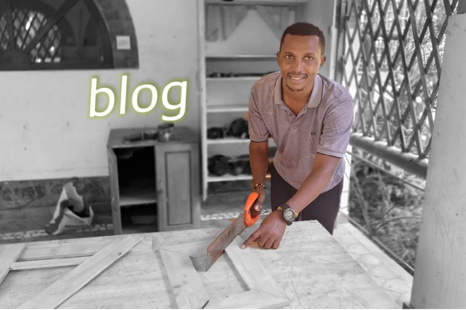 Justus Muhwezi in der Werkstatt