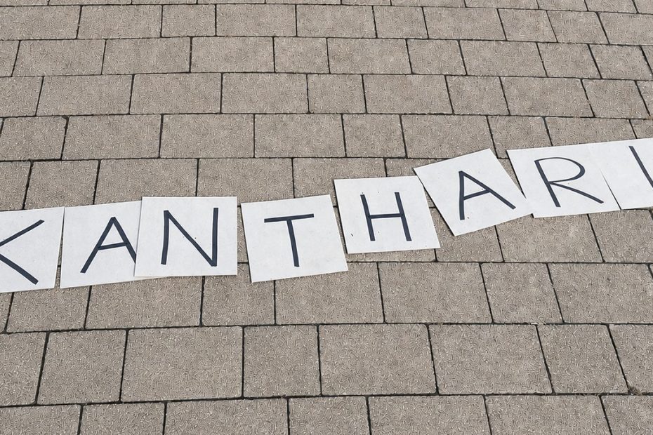 KANTHARI Buchstaben auf Pflastersteine